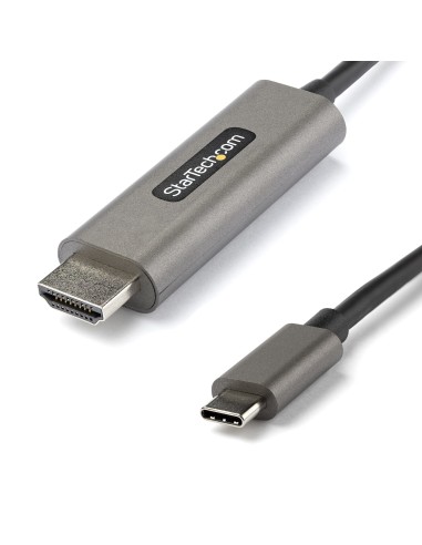 Cable 1m USB C a HDMI 4K de 60Hz con HDR10 - Adaptador de Vídeo USB Tipo C a HDMI 2.0b Ultra HD 4K - Convertidor USBC a HDMI HDR