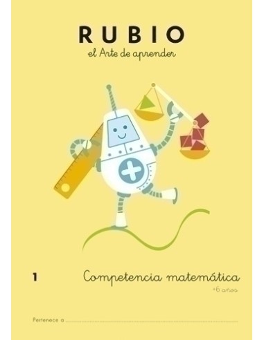 CUADERNO RUBIO A4 COMP.MATEMATICAS 1 - Pack de 5 unidades