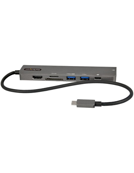 Adaptador Multipuertos USB C - Docking Station USB Tipo C a HDMI 2.0 4K 60Hz - Entrega de Alimentación 100W Pass-through - SD - 
