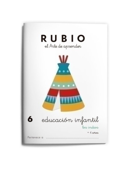 CUADERNO RUBIO A5 EDU. INF. 6 LOS INDIOS - Pack de 10 unidades