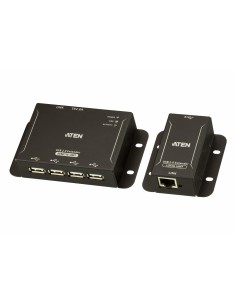 Extensor USB 2.0 por Cat 5 con hub de cuatro puertos (hasta 50 m)