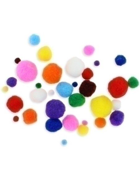 POM POM COLORES FIXO SURTIDOS PACK 100