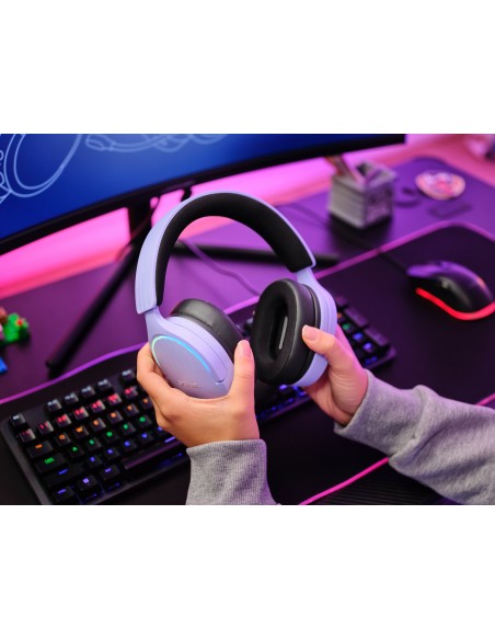 GXT 490P FAYZO Auriculares Alámbrico Diadema Juego USB tipo A Negro, Púrpura