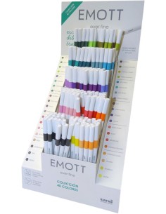 EXP 200 ROTULADOR UNI EMOTT PUNTA FINA 04MM COL SURTIDOS