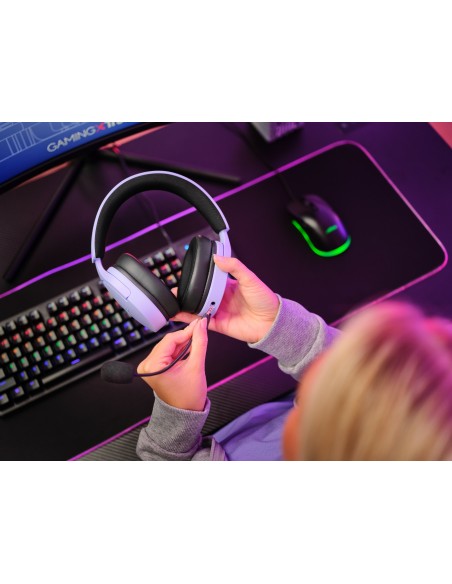 GXT 490P FAYZO Auriculares Alámbrico Diadema Juego USB tipo A Negro, Púrpura