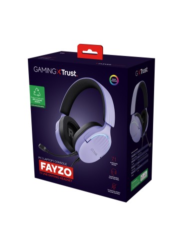 GXT 490P FAYZO Auriculares Alámbrico Diadema Juego USB tipo A Negro, Púrpura