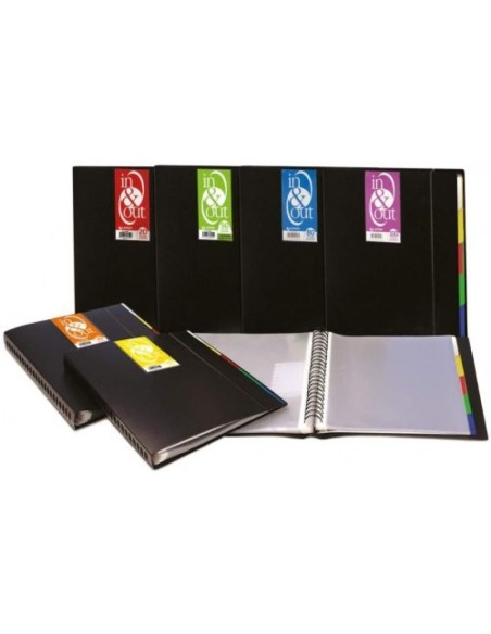 Carpeta 50 fundas extraibles a4 in ampout color negro grafoplas