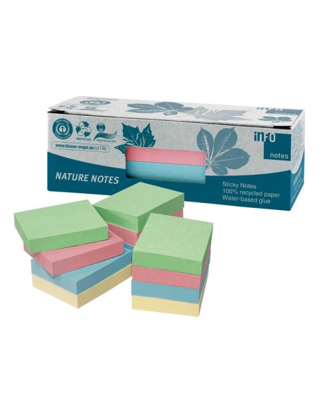 C. 12 TACOS NOTAS ADH RECICLADAS COLORES 50X40