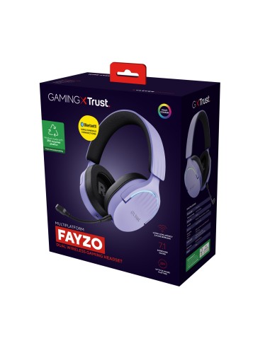 GXT 491P FAYZO Auriculares Inalámbrico y alámbrico Diadema Juego USB tipo A Bluetooth Negro, Púrpura