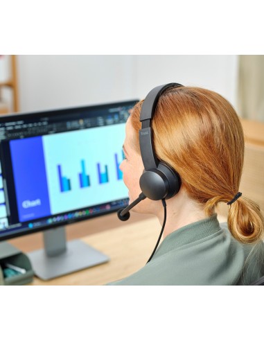 HS-260 Auriculares Alámbrico Banda para cuello Oficina/Centro de llamadas USB tipo A Negro