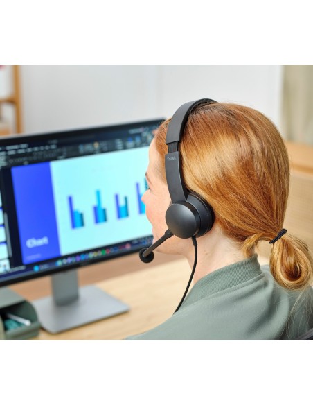 HS-260 Auriculares Alámbrico Banda para cuello Oficina/Centro de llamadas USB tipo A Negro