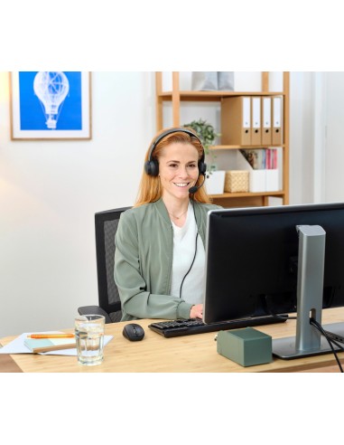 HS-260 Auriculares Alámbrico Banda para cuello Oficina/Centro de llamadas USB tipo A Negro