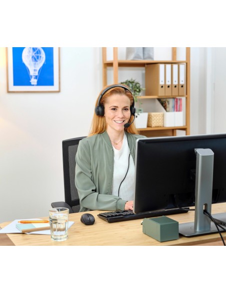 HS-260 Auriculares Alámbrico Banda para cuello Oficina/Centro de llamadas USB tipo A Negro