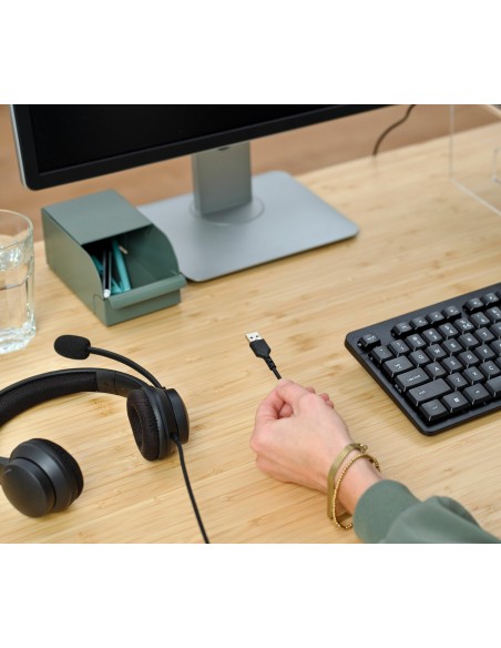 HS-260 Auriculares Alámbrico Banda para cuello Oficina/Centro de llamadas USB tipo A Negro