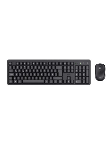 TKM-360 teclado Ratón incluido RF inalámbrico QWERTY Español Negro