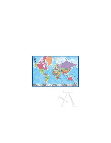 LAMINA DIDACTICA MAPA MUNDO PVC 40X595CM