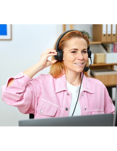 HS-201 Auriculares Alámbrico Diadema Oficina/Centro de llamadas USB tipo A Negro