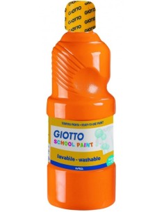 Bote tempera escolar Giotto 500ml naranja