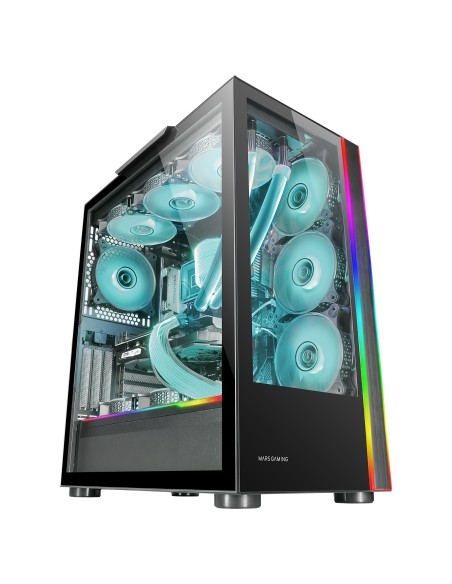MC-ULTRA, Torre Gaming Custom XXL E-ATX, Doble Tira LED ARGB, Doble Ventana Cristal Templado, Estructura Cámara Dual Vertical, N