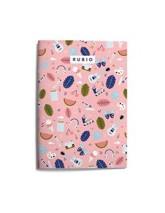 LIBRETA A4 44H 80G CUADRICULA 4X4 SANDIA ROSA RUBIO