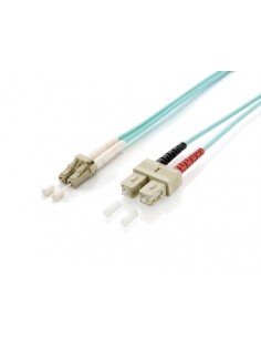 255316 cable de fibra optica 10 m LC SC OM3 Turquesa