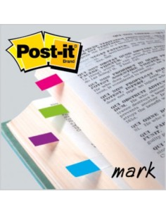 Flags, Bright Colors, 1/2 in Wide, 35/Dispenser, 4 Dispensers/Pack bandera adhesiva 35 hojas