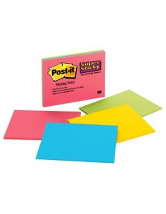 6845-SSP nota autoadhesiva Rectángulo Azul, Verde, Rojo, Amarillo 45 hojas Autoadhesivo