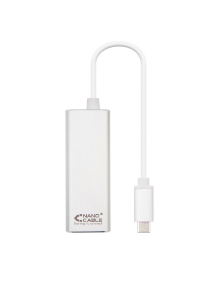 Conversor USB-C A Ethernet Gigabit 10/100/1000 Mbps. 15cm
