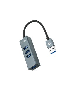 USB 3.0 4xUSB3.0. USB-A/M-USB 3.0/H, Gris, 10 cm