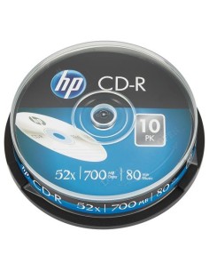 HP CD-R , 700MB, 52X, TARRINA DE 10 UNIDADES
