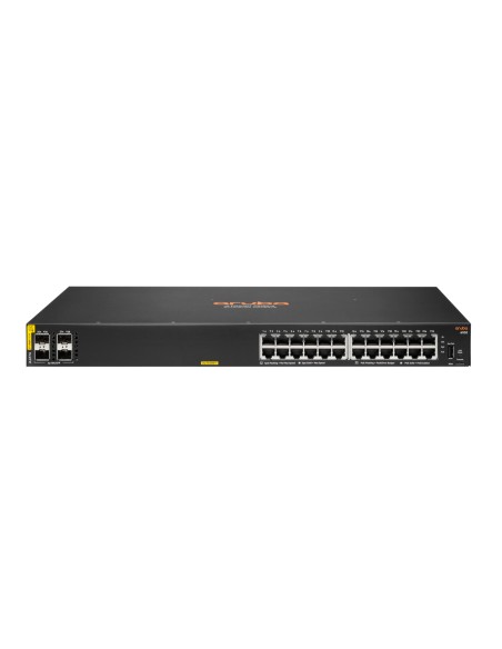 Aruba Networking 6100 24G Class4 PoE 4SFP+ 370W Gestionado L3 Gigabit Ethernet (10/100/1000) Energía sobre Ethernet (PoE) 1U Neg