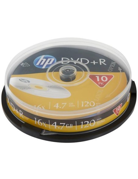 HEWLETT PACKARD HP DVD-R 4.7GB, 16X / TARRINA DE 10 UNIDADES