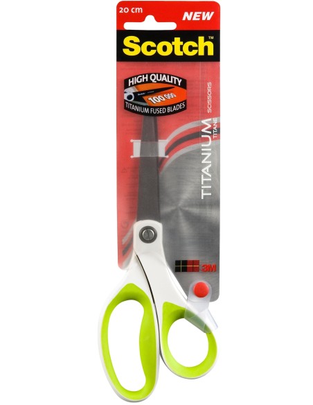 SCTI20 tijera de escritorio y manualidades Tijeras de oficina Corte recto Negro, Verde, Titanio