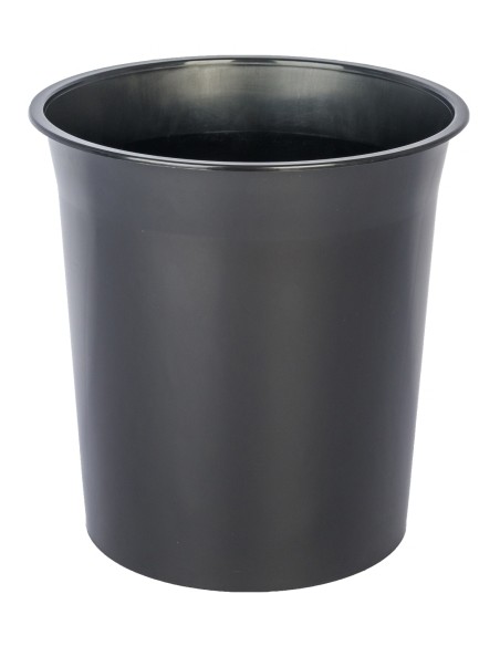 PAPELERA PLASTICO CERRADA NEGRA