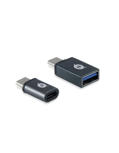 DONN04G cambiador de género para cable USB 3.1 Gen 1 Type-C, USB 2.0 Type-C USB 3.1 Gen 1 Type-A, USB 2.0 Micro Negro