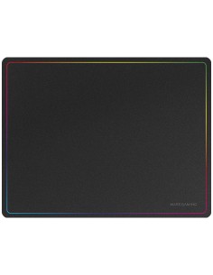 MMP124, Alfombrilla Gaming 360x260mm, Diseño de Bordes Rainbow, Base Antideslizante de Caucho Natural, Superficie Nanotextil de