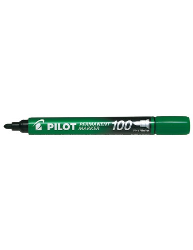 Marcador permanente punta cónica verde SCA-100-G