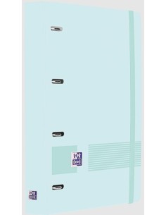 Carpebloc polyfoam a4 4 anillas 35mm recambio cuadricula 5x5 color azul pastel