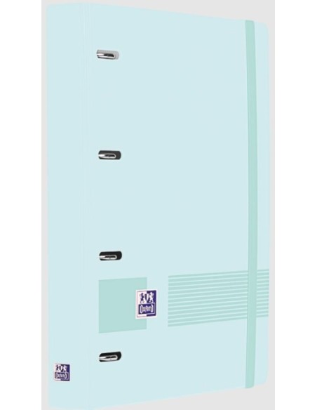 Carpebloc polyfoam a4 4 anillas 35mm recambio cuadricula 5x5 color azul pastel