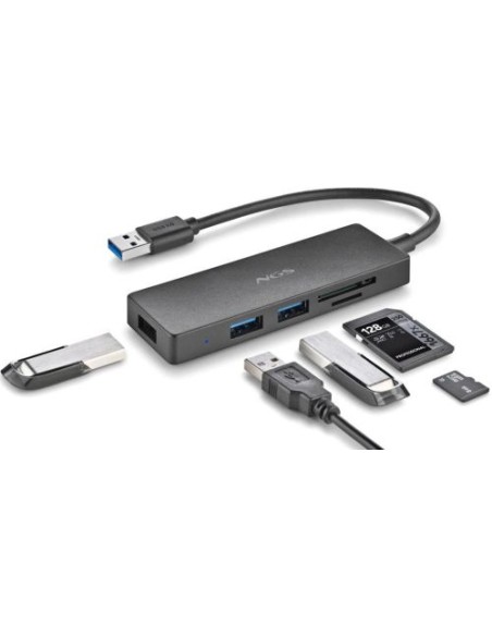 Lector de tarjeta hub usb 30 tres puertos usb 