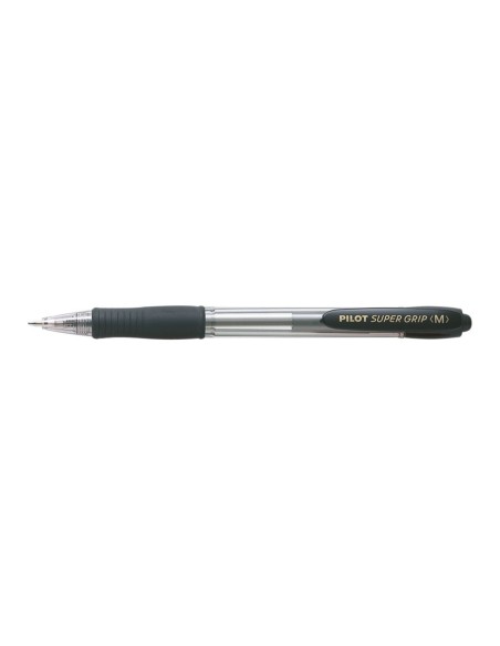 Super Grip Medium Negro Bolígrafo de punta retráctil con pulsador Medio 12 pieza(s) 2030001