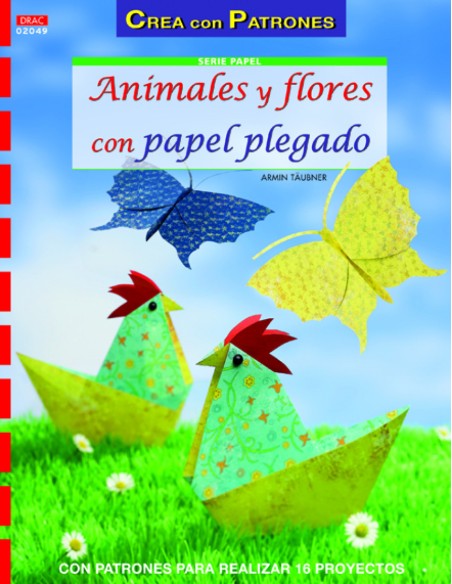 Animales y flores con papel plegado