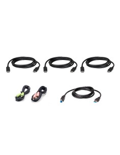 Kit de cable para KVM seguro DisplayPort triple display USB de 1,8 m