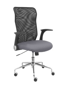Silla Minaya respaldo malla negro asiento bali gris medio