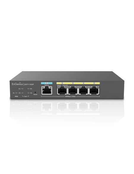 EXT1105P switch Gestionado L2 Gigabit Ethernet (10/100/1000) Energía sobre Ethernet (PoE) Negro