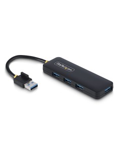 Hub USB-A de 4 Puertos - Ladrón USB de 4 Puertos - Alimentado por el Bus - USB 3.0 de 5Gbps - Hub Portátil para Viajes - Protecc