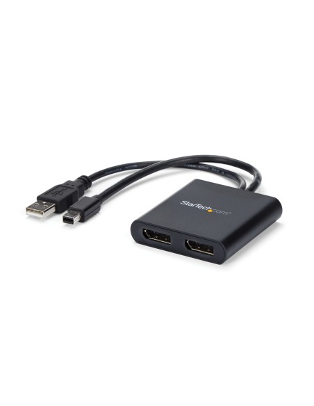 Splitter Multiplicador Mini DP a 2 puertos DisplayPort - Hub MST