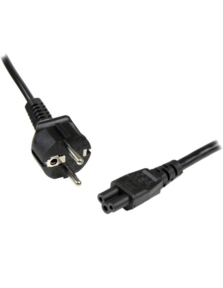 Cable de 1m de Alimentación para Portátiles, Enchufe UE a C5, 2,5A 250V, 18AWG, Cable de Repuesto para Cargador, Cable Hoja de T
