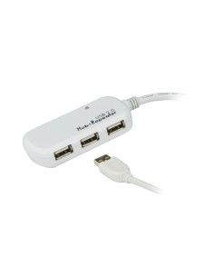 Cable extensor USB 2.0 de 12 m con hub de cuatro puertos (soporta conexión en cadena hasta 60 m)