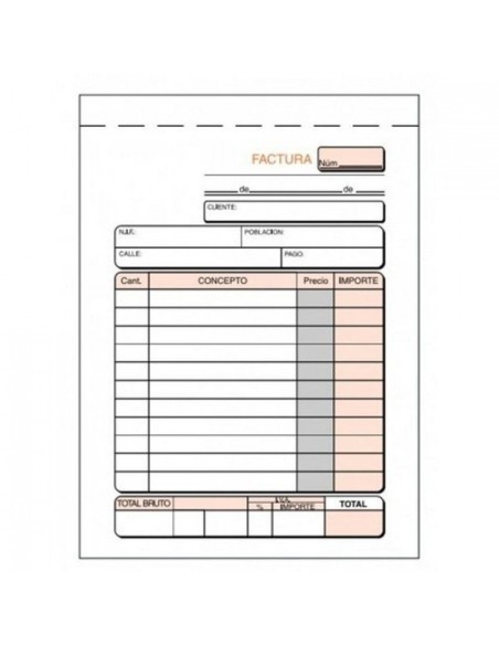 Paq 10 talonarios de facturas 1 8 natural con igic loan Paq 10 talonarios de facturas 1 8 natural con igic loan